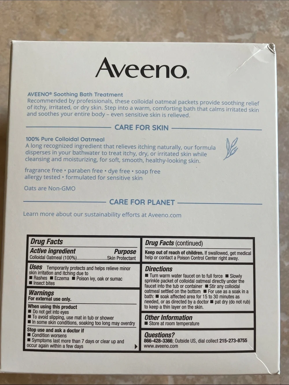 🖤5/$25 new bath aveeno colloidal oatmeal 8 pouches new in box